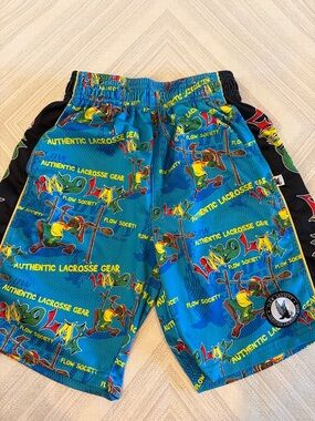 Flow Society Boys Youth Small Blue Athletic Shorts Limbo Lax Pockets Size Small